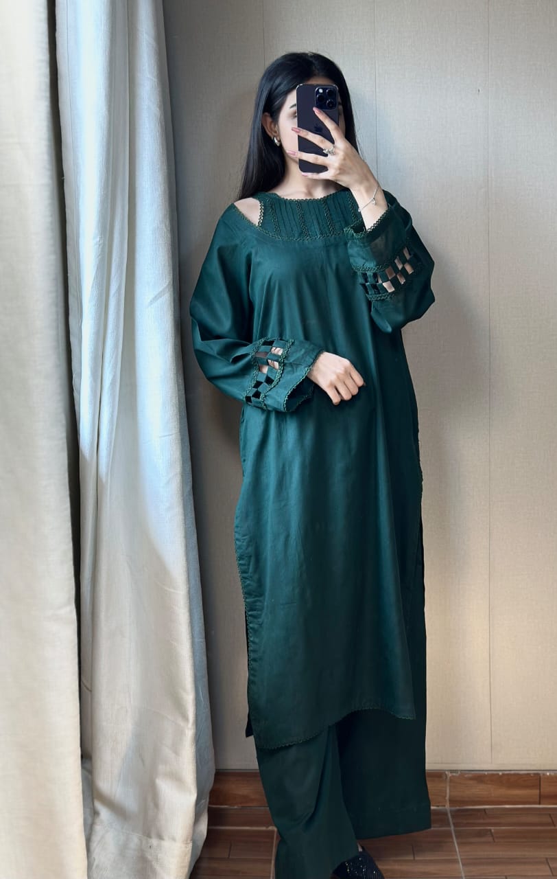 2 Piece Lawn Suit-Dyed (Pret)
